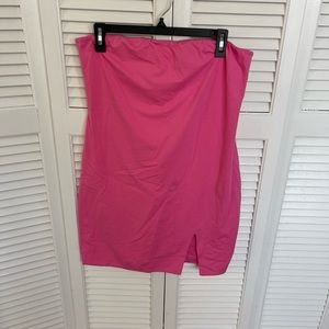 NWT bright pink strapless superdown dress
